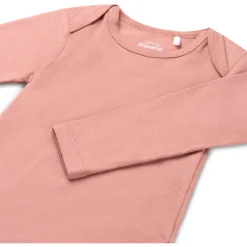 Prénatal basis romper lange mouwen effen roze