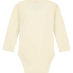 Prénatal basis romper met overslag lange mouwen effen beige