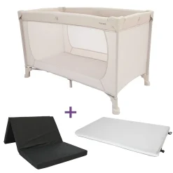 Prénatal campingbed Evi sand met matras & matrashoes