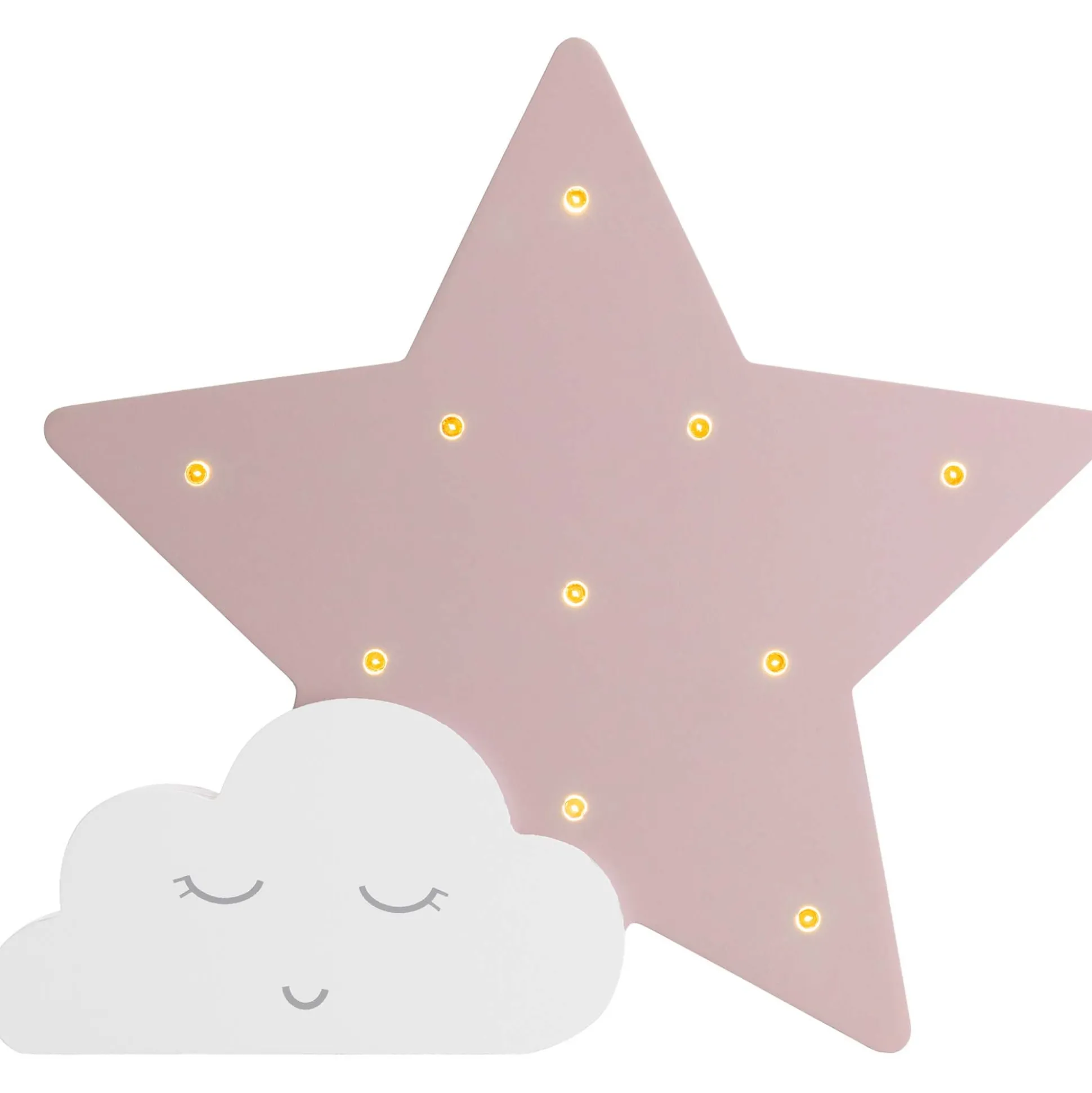 Prénatal Decoratie Ster met LED lampjes roze