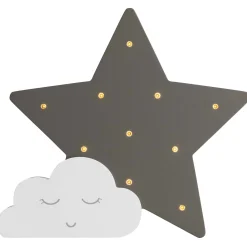 Prénatal Decoratie Ster met LED lampjes taupe