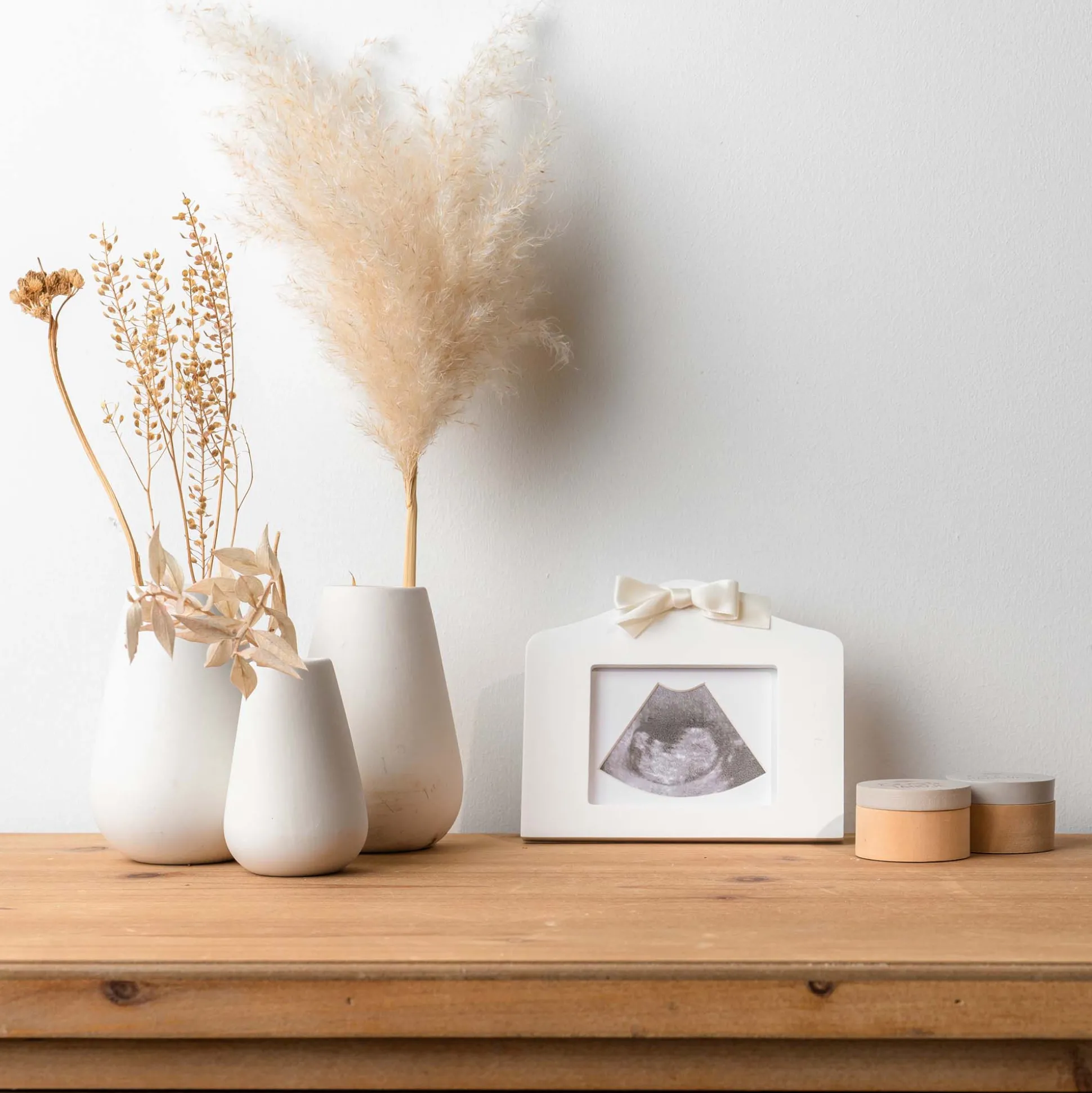 Prénatal echo fotolijstje wit