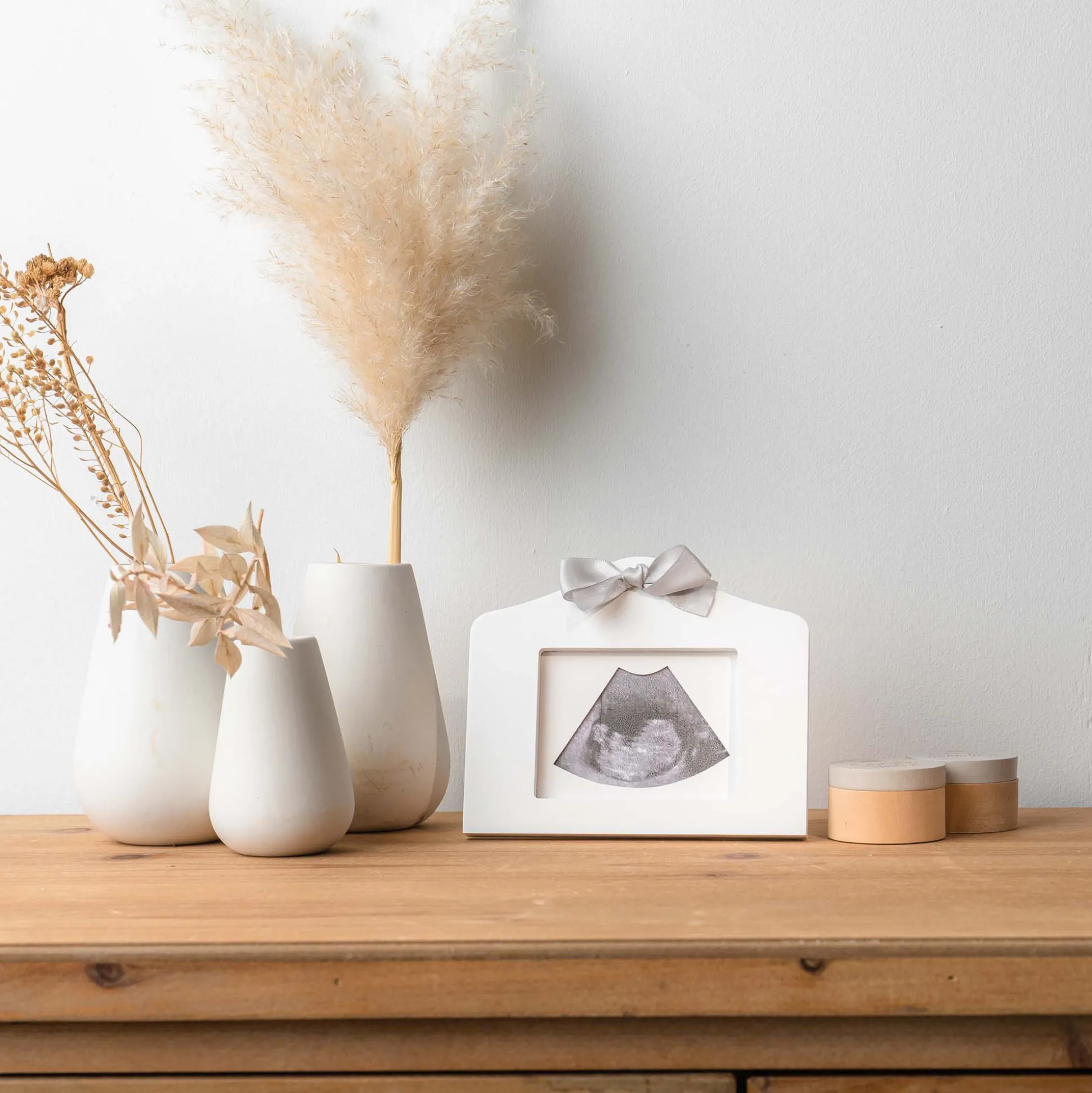 Prénatal echo fotolijstje wit