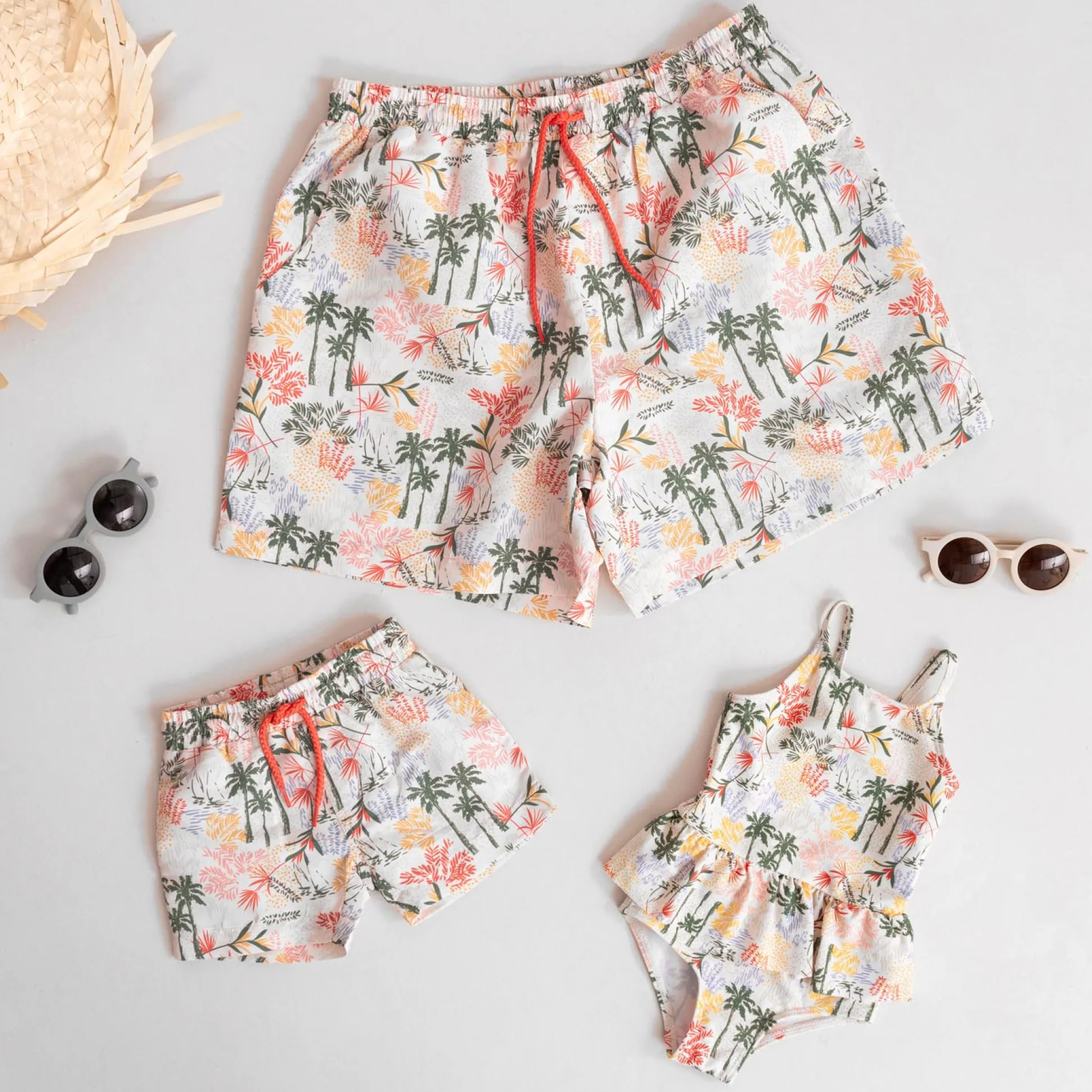 Prénatal heren zwemshort palm all over print multi