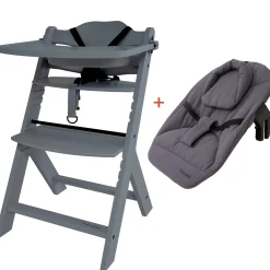 Prénatal houten kinderstoel Evan bundel grijs