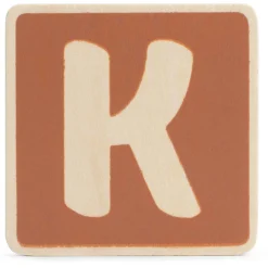 Prénatal houten namentrein letter K Dark Orange Bown