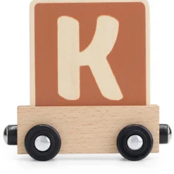 Prénatal houten namentrein letter K Dark Orange Bown