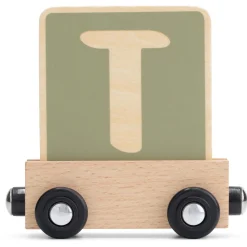 Prénatal houten namentrein letter T Midgreen