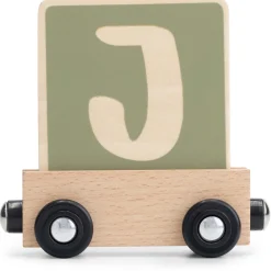 Prénatal houten namentrein letter J Midgreen