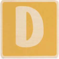 Prénatal houten namentrein letter D Yellow