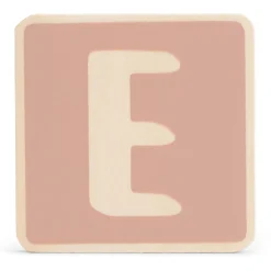 Prénatal houten namentrein letter E Dark Pink