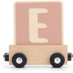 Prénatal houten namentrein letter E Dark Pink