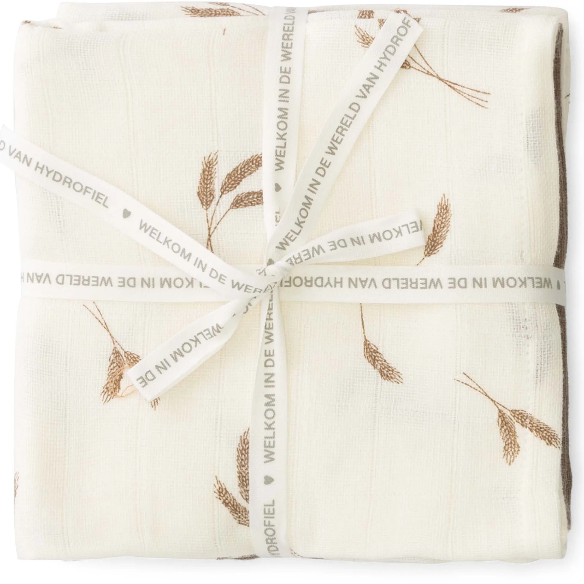 Prénatal hydrofiele luiers graan 3 stuks taupe