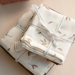 Prénatal hydrofiele luiers graan 3 stuks taupe