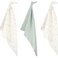 Prénatal hydrofiele luiers kleine vriendjes 3 stuks  mint