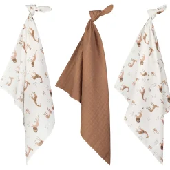 Prénatal hydrofiele luiers safari 3 stuks wit