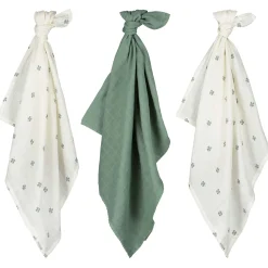 Prénatal hydrofiele luiers klavertjes 3 stuks groen