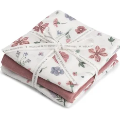 Prénatal hydrofiele luiers Bloem 3 stuks  roze