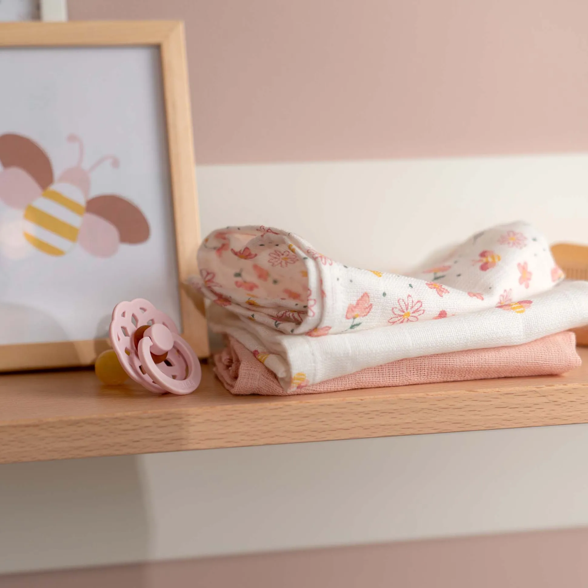 Prénatal hydrofiele monddoekjes 3 stuks roze