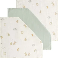 Prénatal hydrofiele monddoek kleine vriendjes 3 stuks  wit