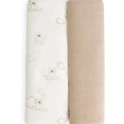 Prénatal hydrofiele multidoeken beer 2 stuks  beige