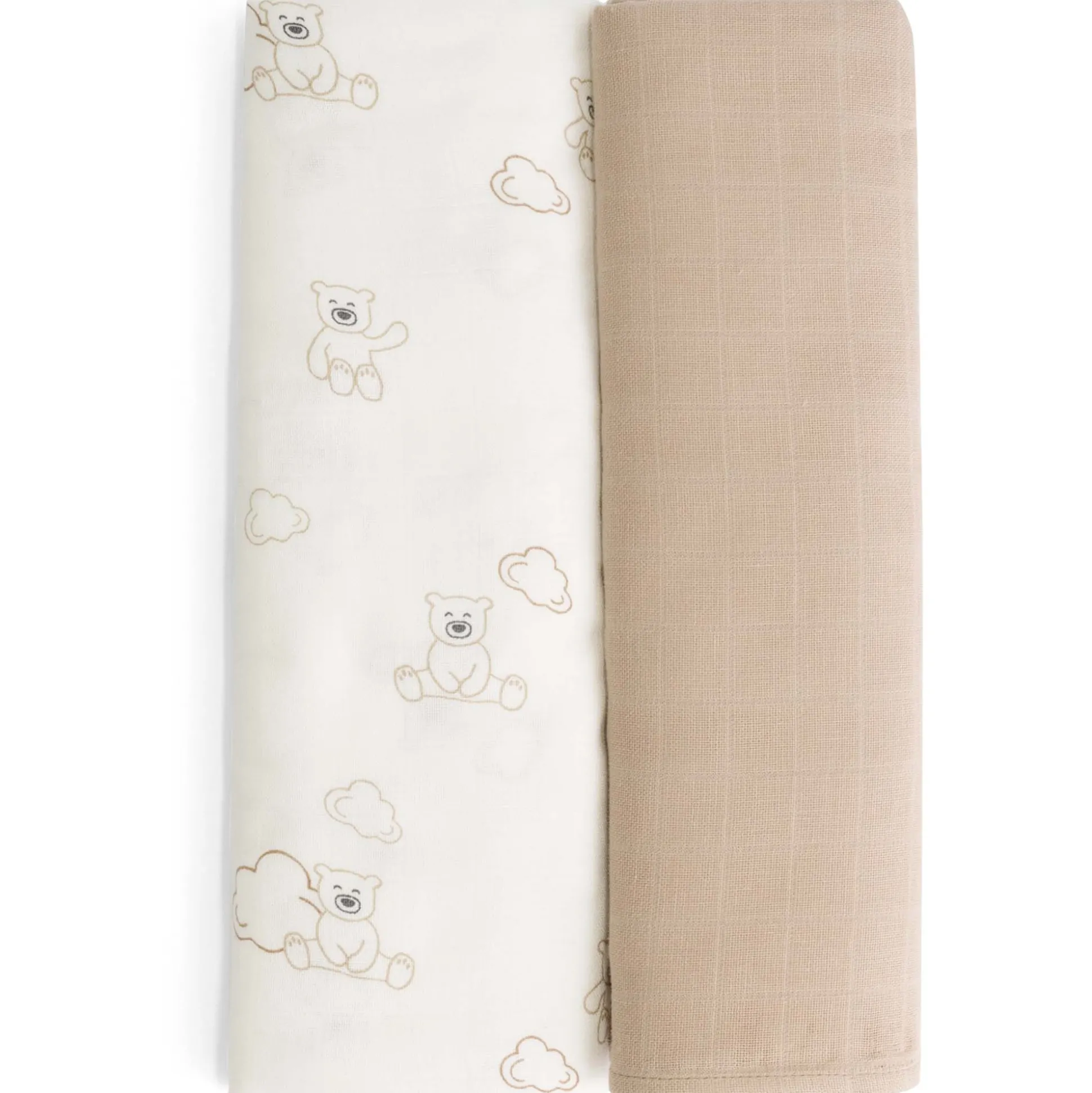 Prénatal hydrofiele multidoeken beer 2 stuks beige