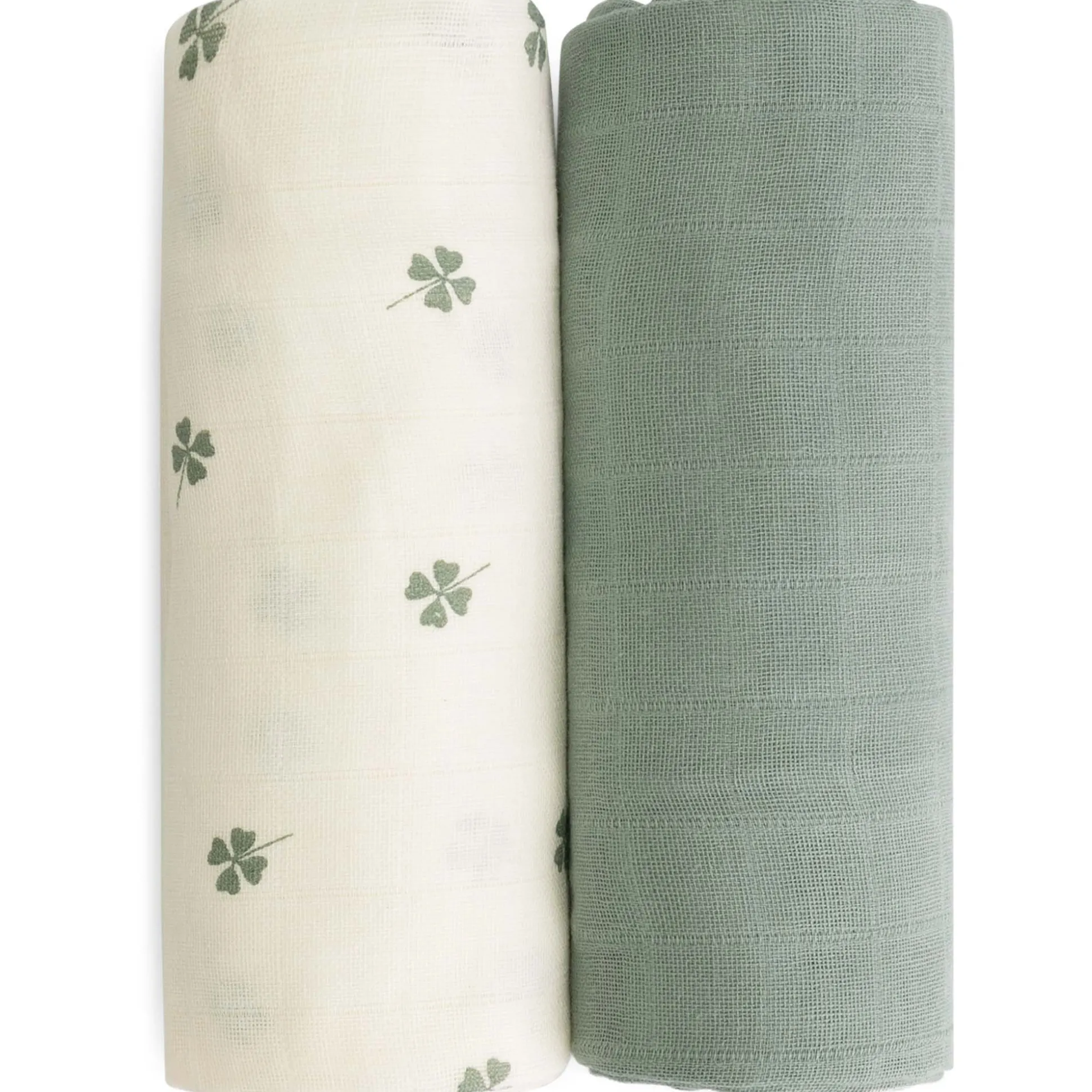 Prénatal hydrofiele multidoeken klavertjes 2 stuks groen