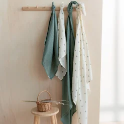 Prénatal hydrofiele multidoeken klavertjes 2 stuks groen