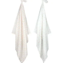 Prénatal hydrofiele multidoeken bloem 2 stuks roze