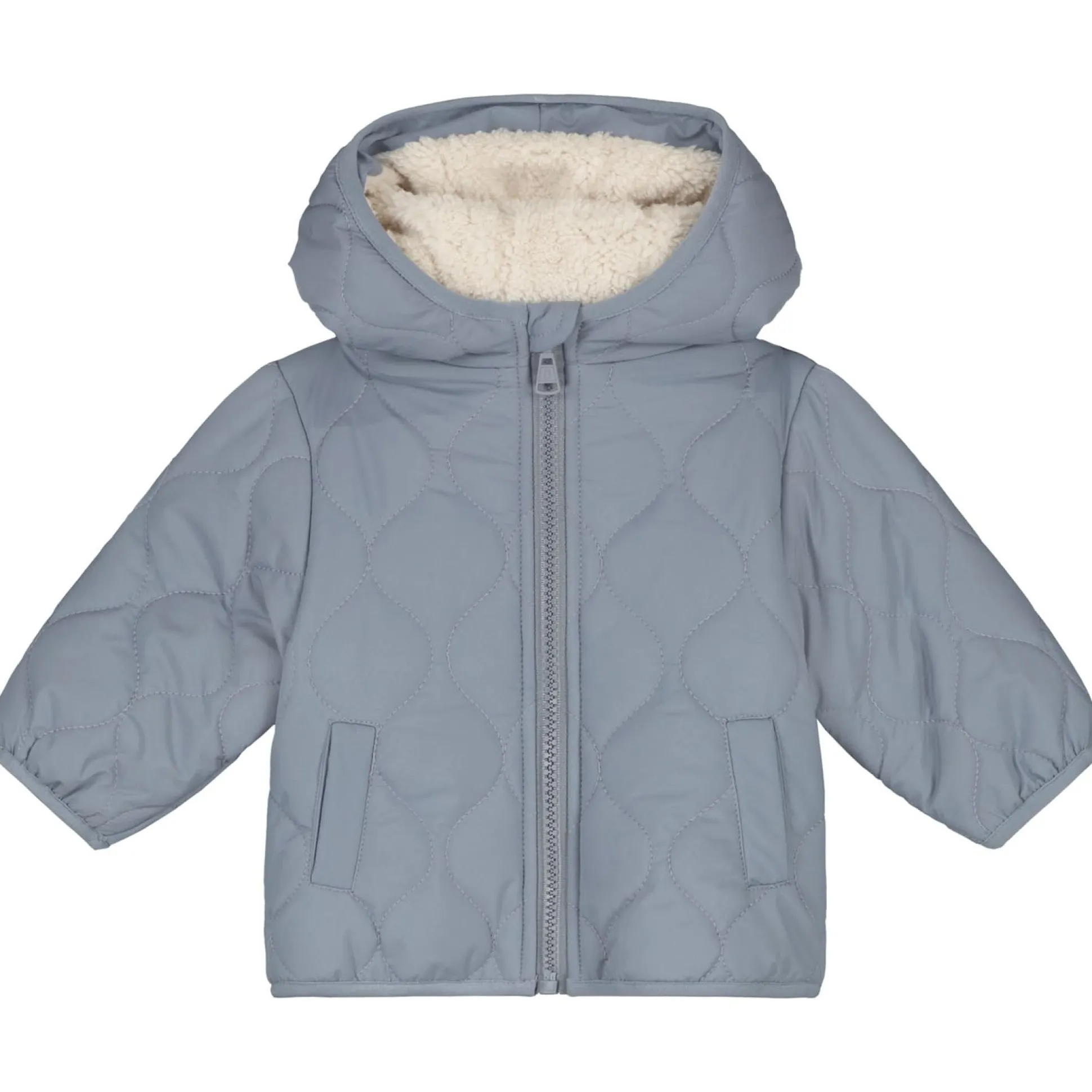 Prénatal kinder winterjas lange mouwen effen blauw