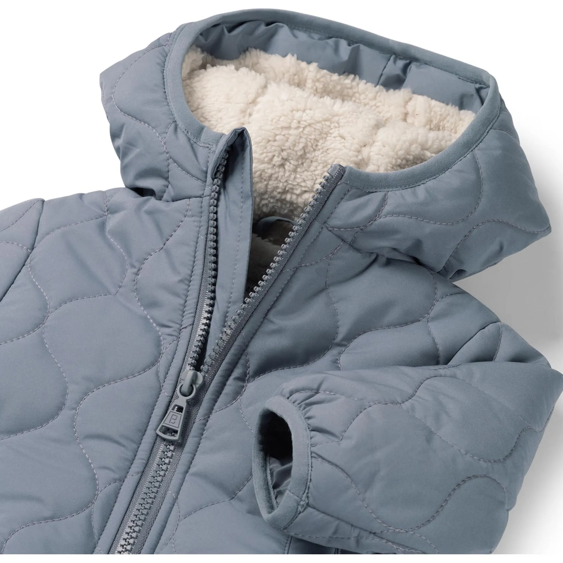 Prénatal kinder winterjas lange mouwen effen blauw