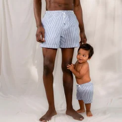 Prénatal kinder zwemshort strepen strepen blauw