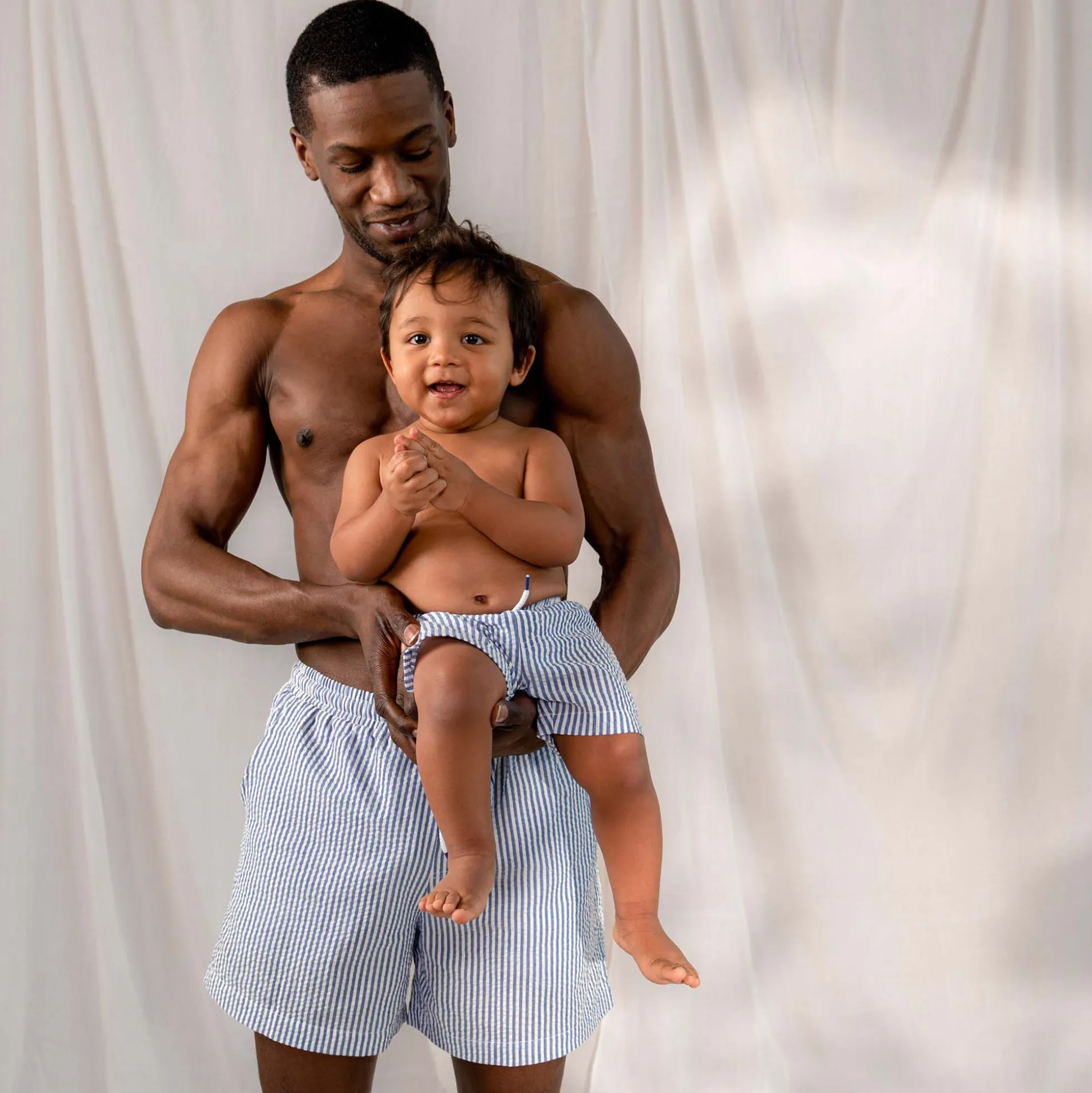 Prénatal kinder zwemshort strepen strepen blauw