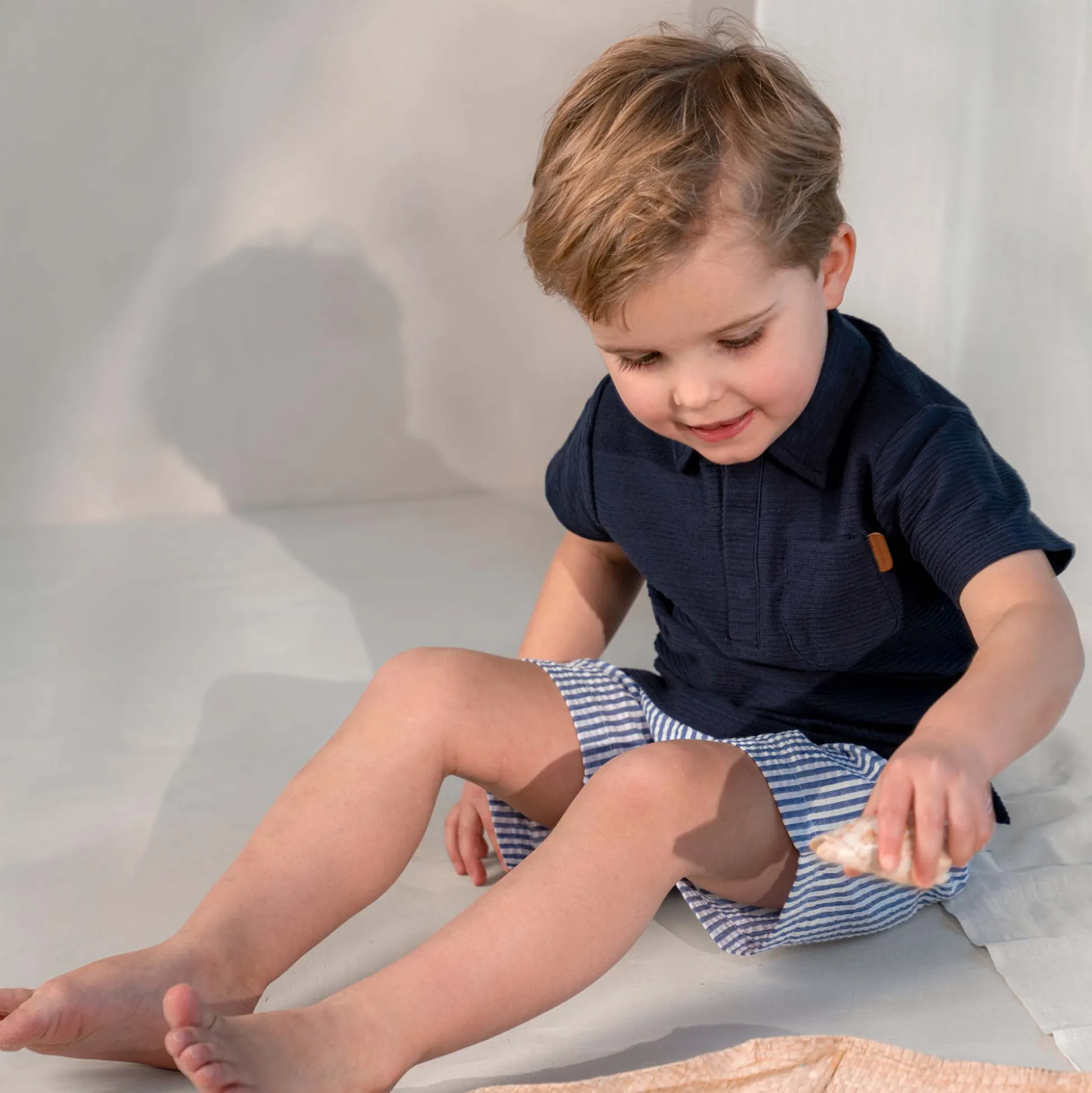 Prénatal kinder zwemshort strepen strepen blauw