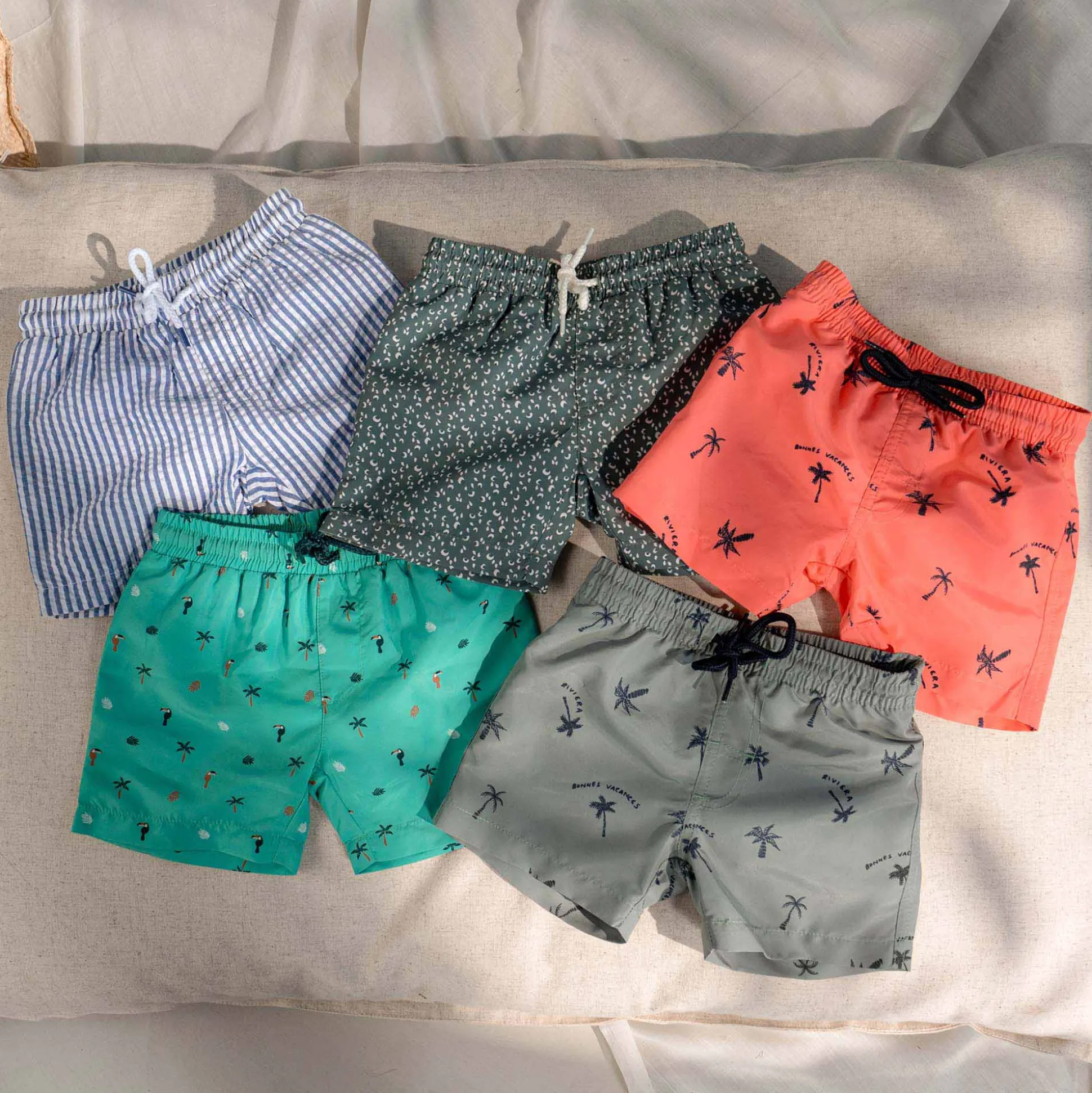 Prénatal kinder zwemshort strepen strepen blauw