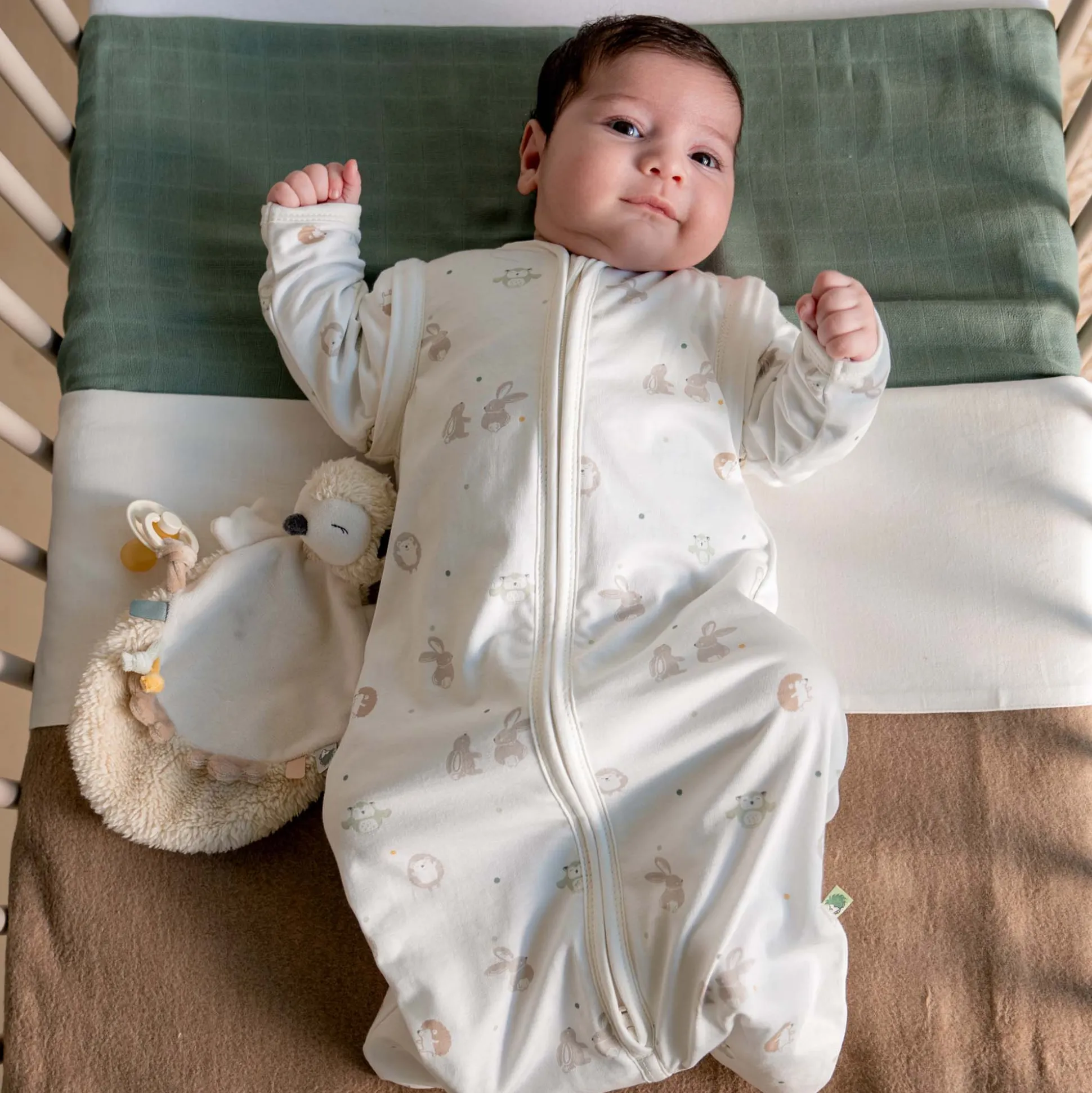 Prénatal knuffeldoekje Kleine Vriendjes wit