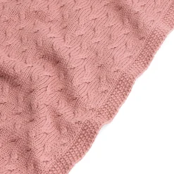 Prénatal ledikantdeken kabel roze