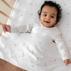 Prénatal ledikantlaken Ster en Maan wit