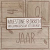 Prénatal milestone blokken hout Brown