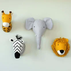 Prénatal muurkop zebra wit