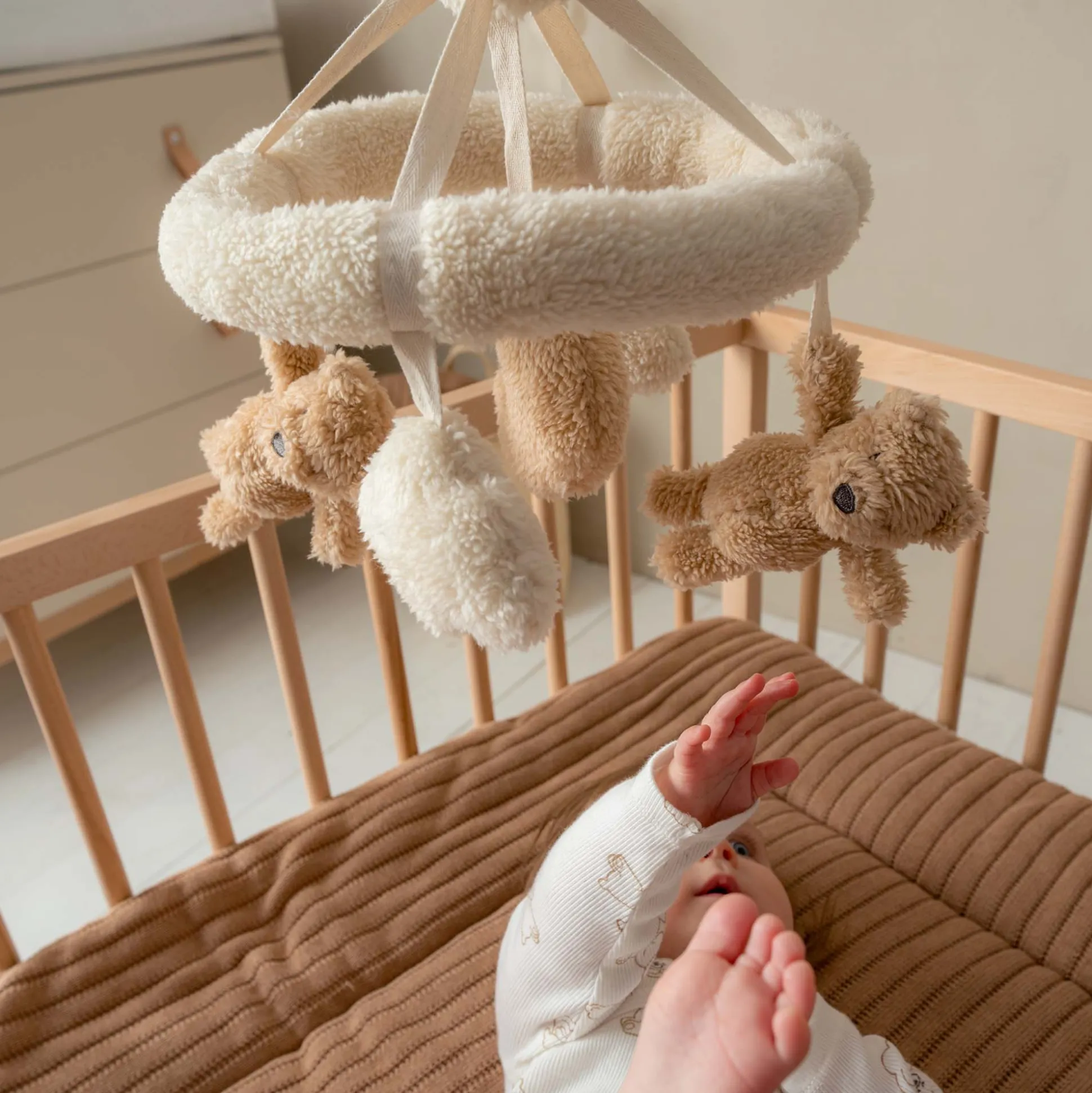 Prénatal muziekmobiel beer Beigebrown