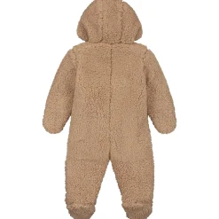 Prénatal newborn berenpak teddy lange mouwen effen taupe