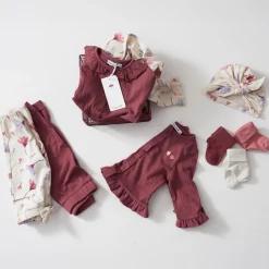 Prénatal newborn body lange mouwen effen paars