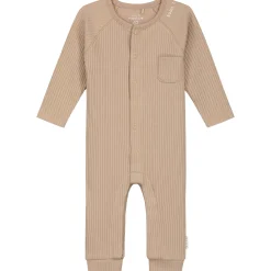 Prénatal newborn boxpakje rib lange mouwen effen taupe