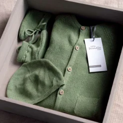 Prénatal newborn boxpakje lange mouwen effen groen