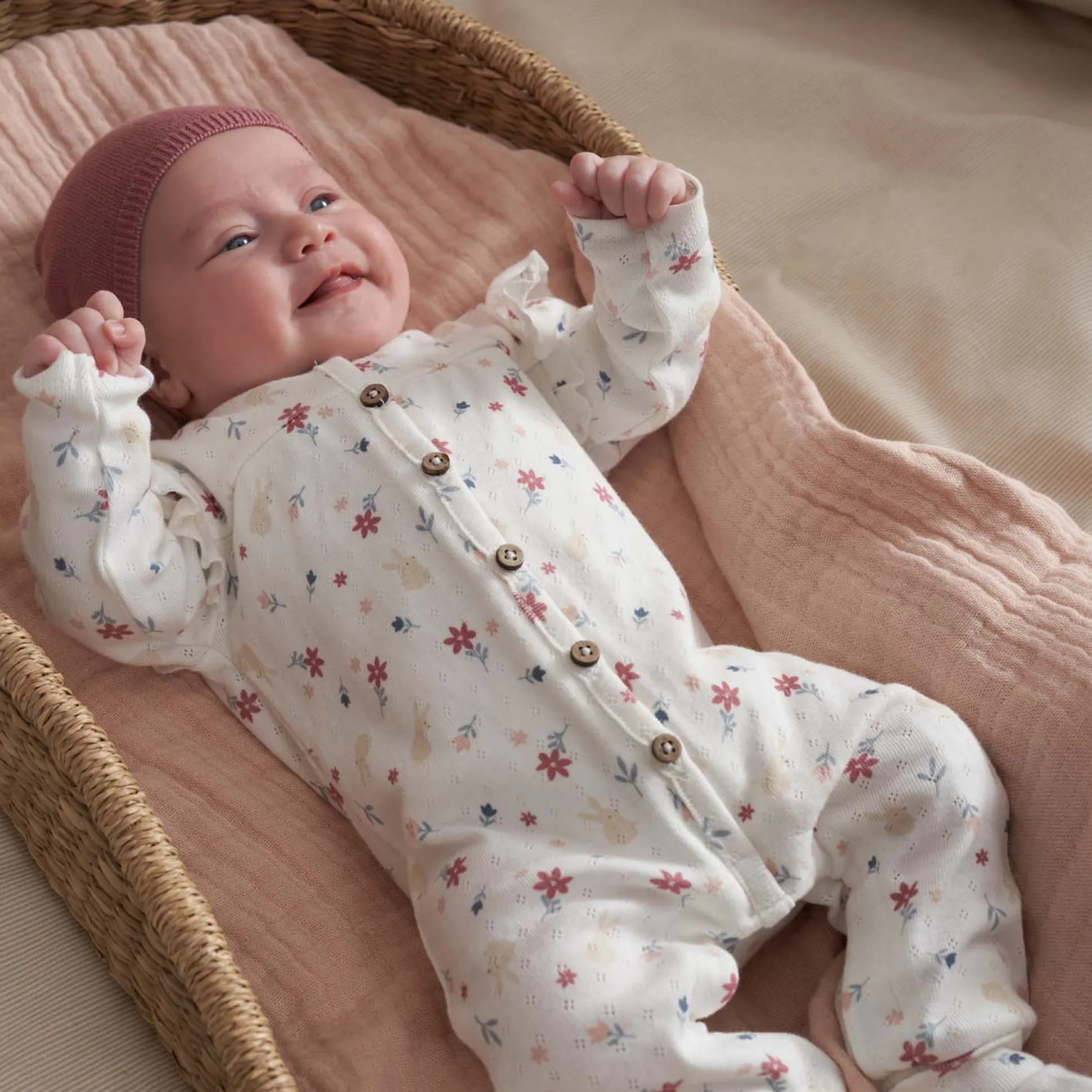 Prénatal newborn boxpakje lange mouwen bloemen wit