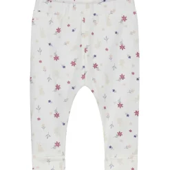 Prénatal newborn broek  bloemen wit