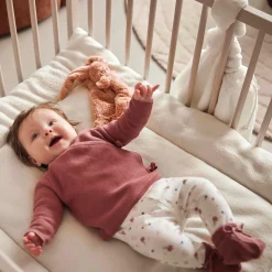 Prénatal newborn broek  bloemen wit