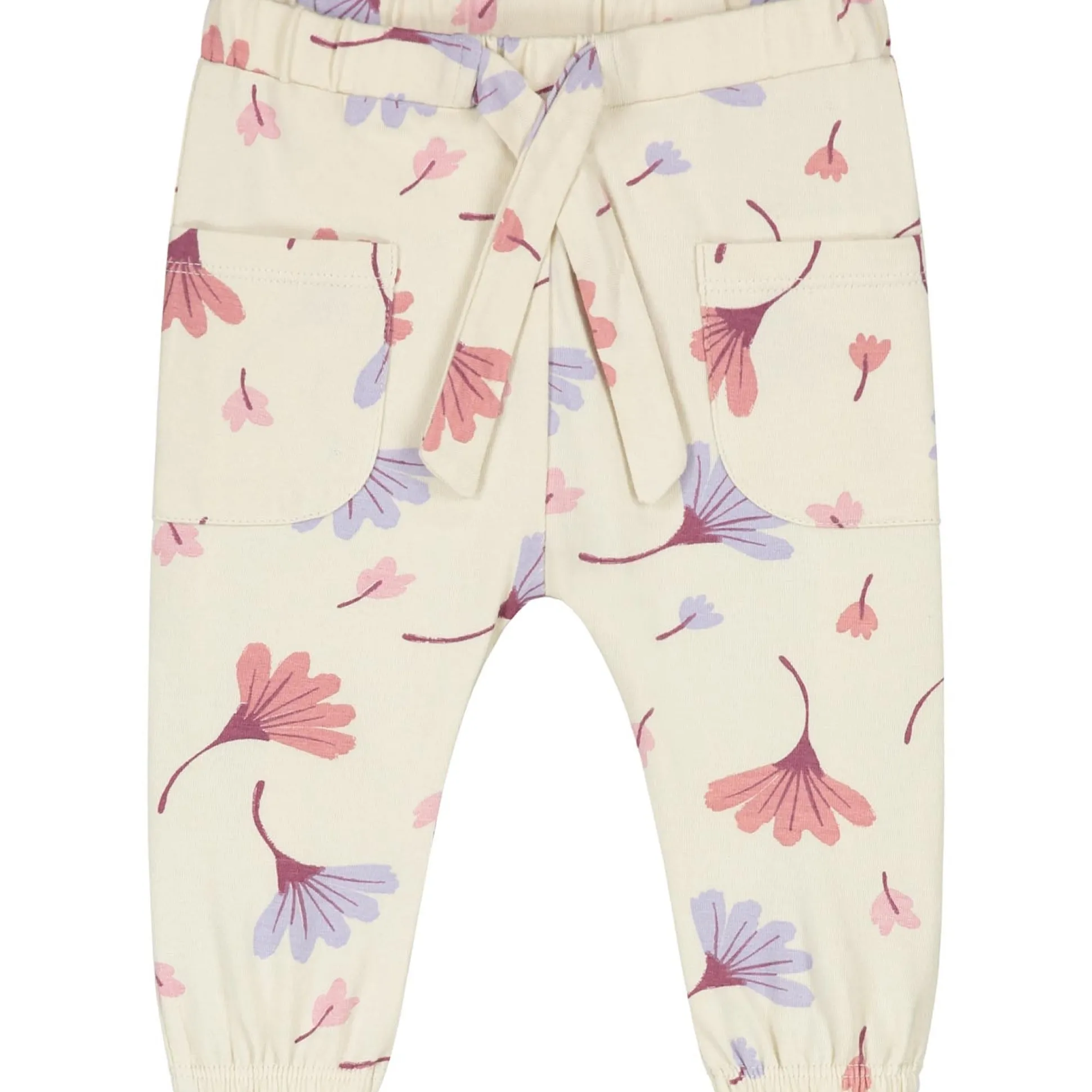 Prénatal newborn broek bloemen beige