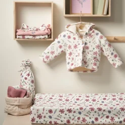 Prénatal newborn broek bloemen roze